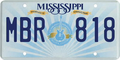 MS license plate MBR818