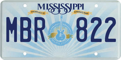 MS license plate MBR822