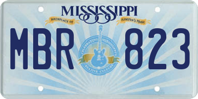 MS license plate MBR823