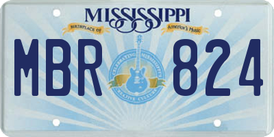 MS license plate MBR824