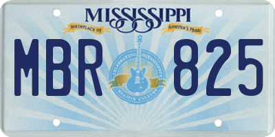 MS license plate MBR825