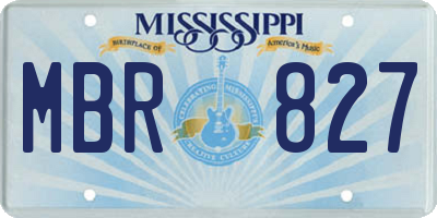MS license plate MBR827