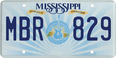 MS license plate MBR829