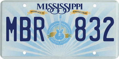 MS license plate MBR832