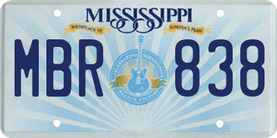 MS license plate MBR838