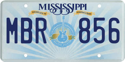 MS license plate MBR856
