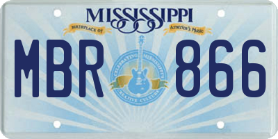 MS license plate MBR866