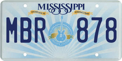 MS license plate MBR878