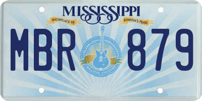 MS license plate MBR879