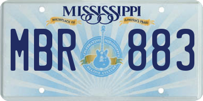MS license plate MBR883