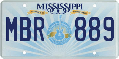 MS license plate MBR889