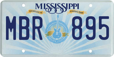 MS license plate MBR895