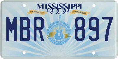 MS license plate MBR897