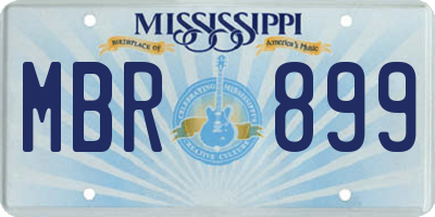 MS license plate MBR899