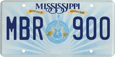 MS license plate MBR900
