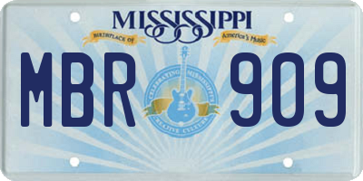 MS license plate MBR909