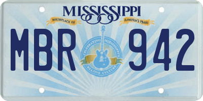 MS license plate MBR942