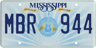 MS license plate MBR944