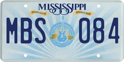 MS license plate MBS084