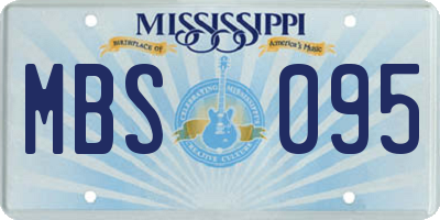 MS license plate MBS095