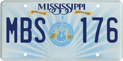 MS license plate MBS176
