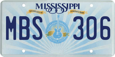 MS license plate MBS306