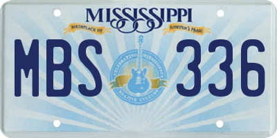 MS license plate MBS336
