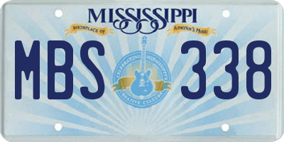 MS license plate MBS338