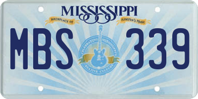 MS license plate MBS339