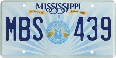 MS license plate MBS439
