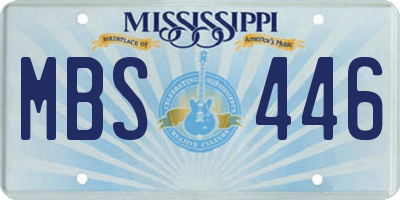 MS license plate MBS446