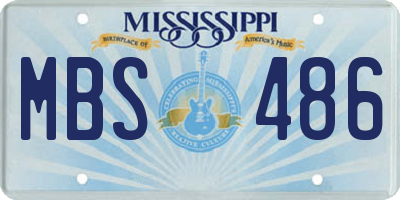 MS license plate MBS486