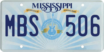 MS license plate MBS506