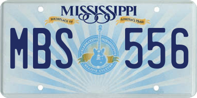 MS license plate MBS556