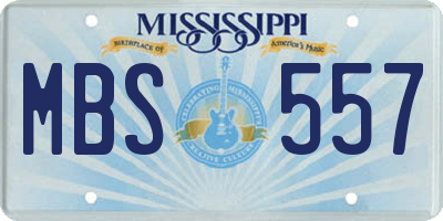 MS license plate MBS557