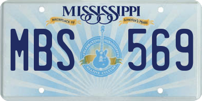 MS license plate MBS569