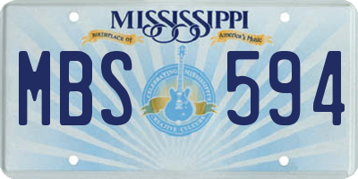MS license plate MBS594