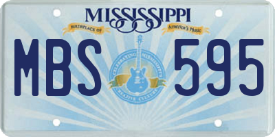 MS license plate MBS595