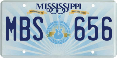 MS license plate MBS656