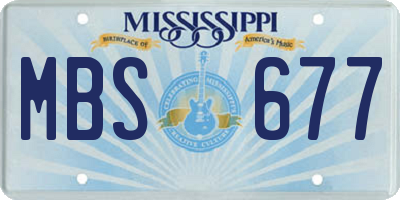 MS license plate MBS677