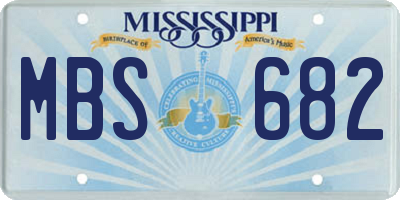 MS license plate MBS682