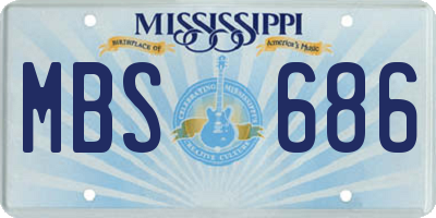 MS license plate MBS686