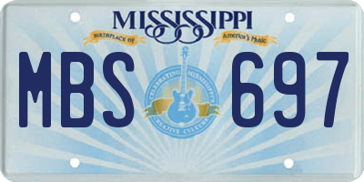 MS license plate MBS697