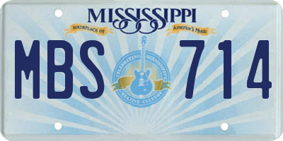 MS license plate MBS714
