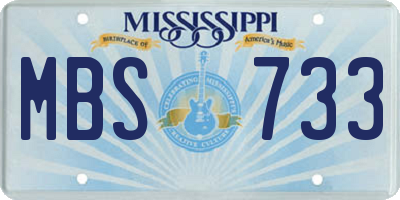 MS license plate MBS733