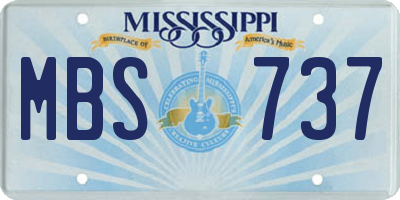 MS license plate MBS737