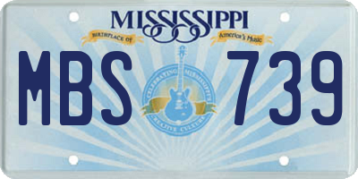 MS license plate MBS739
