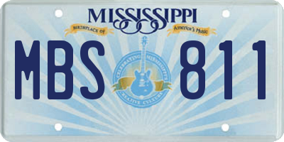 MS license plate MBS811