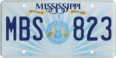 MS license plate MBS823