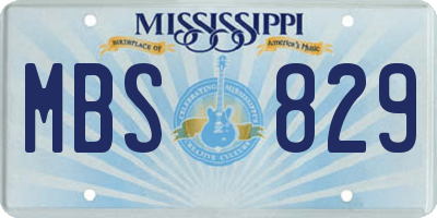 MS license plate MBS829